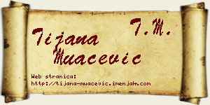 Tijana Muačević vizit kartica